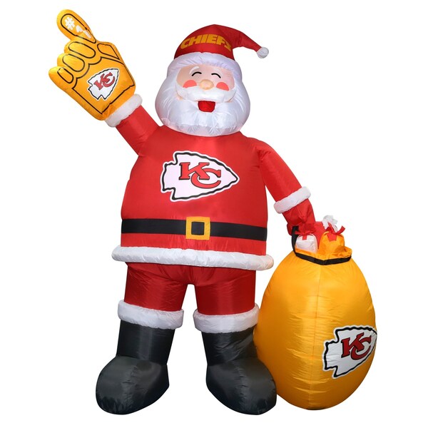 Logo Brands Kansas City Chiefs Inflatable Santa - 616-100-S