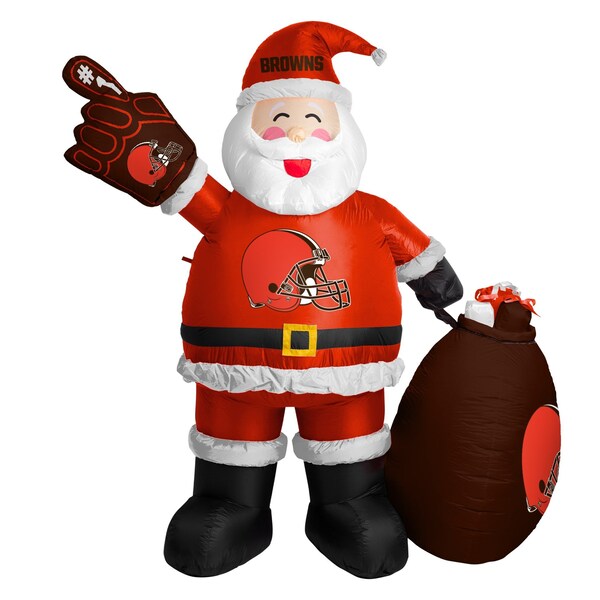 Logo Brands Cleveland Browns Santa Claus Yard Inflatable - 608-100-SC