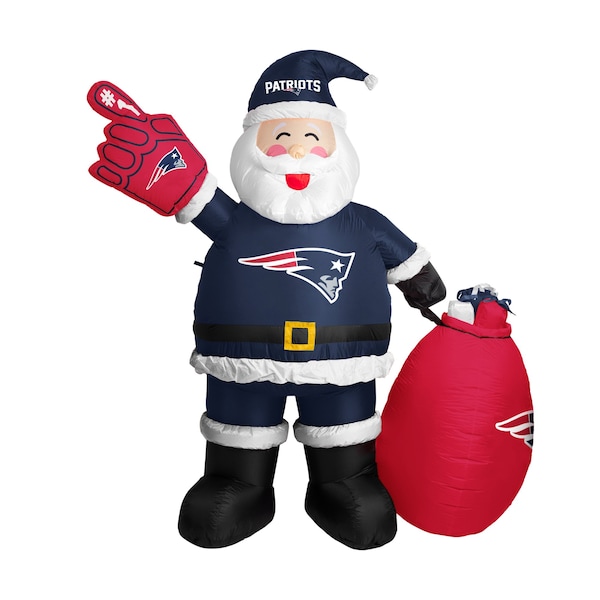 Logo Brands New England Patriots Inflatable Santa - 619-100-S
