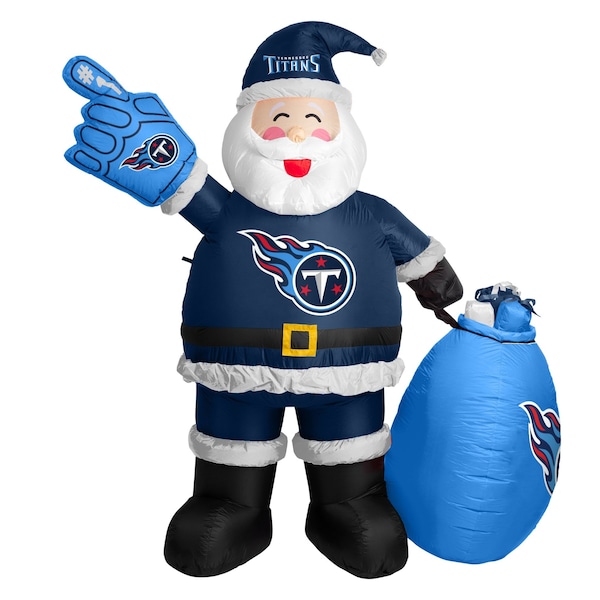 Logo Brands Tennessee Titans Santa Claus Yard Inflatable - 631-100-SC