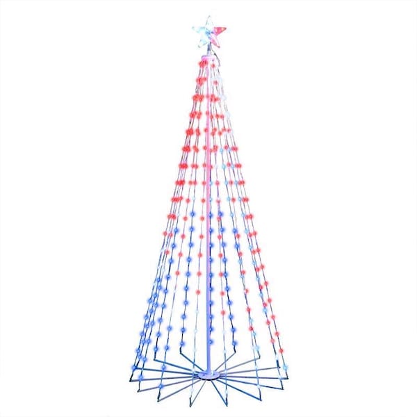 Celebrations Celebrations LED Multi Straight Frame Dancing Tree 6 ft. Yard Decor - RGB6ST265A