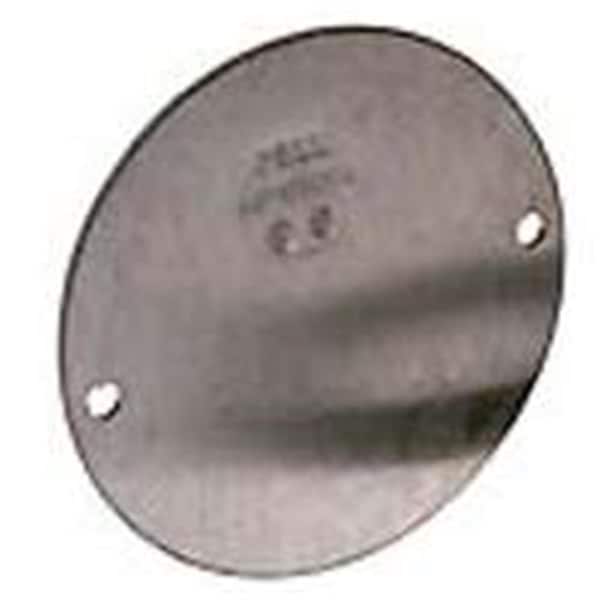 Bell Weatherproof 53740 4 In Grey Rnd Blank Cover Plate - 6199145
