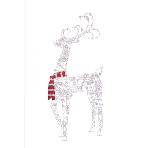 Celebrations Celebrations LED Cool White Ornate Wire Buck 4 ft. Yard Decor - 21DH07222