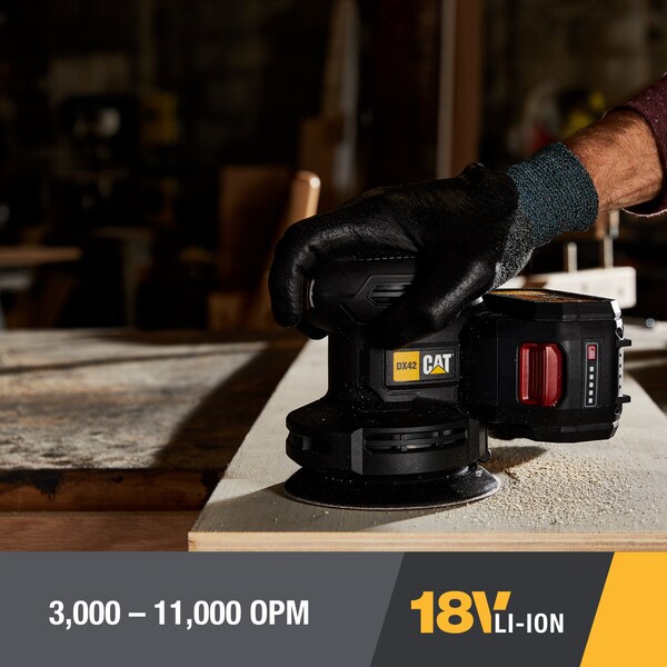 Caterpillar Cat 18V Cordless Random Orbit 5 in. Sander/6 in. Polisher-Tool Only - DX42B