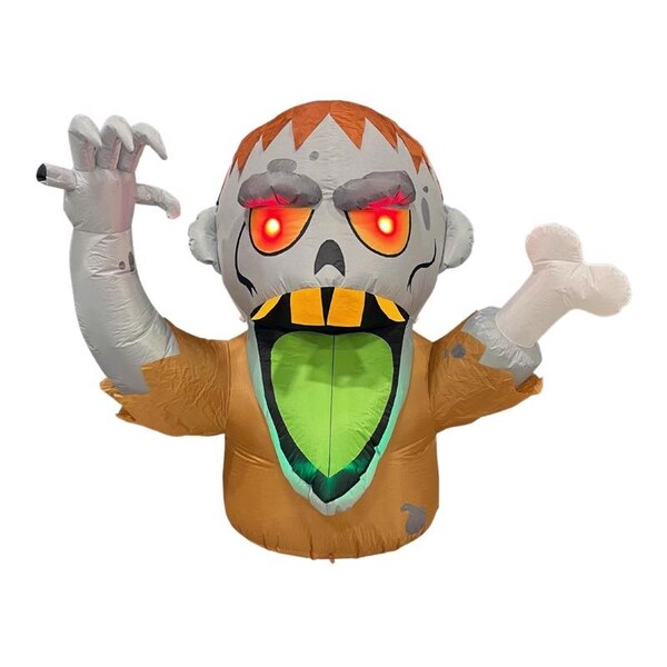 Celebrations Celebrations 5 ft. Prelit Big Mouth Zombie Inflatable - MY-20HG420A3