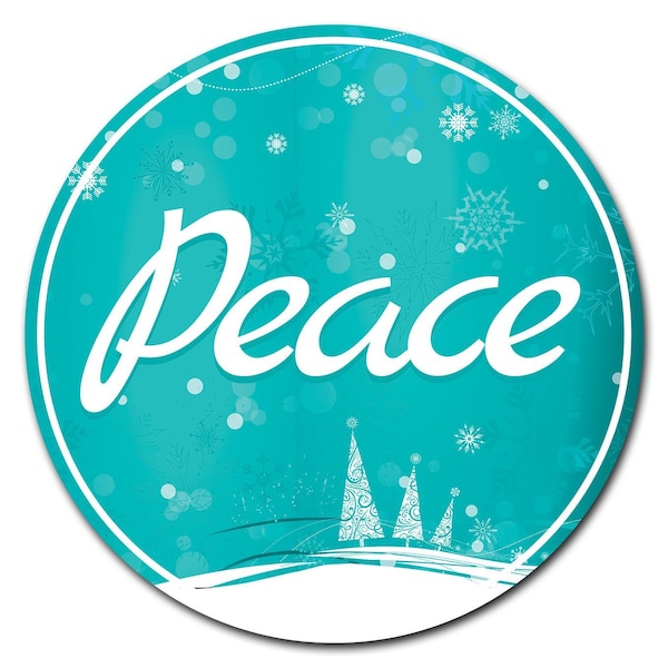 Signmission Corrugated Plastic Sign With Stakes 24in Circular-Peace - C-24-CIR-WS-PEACE 2