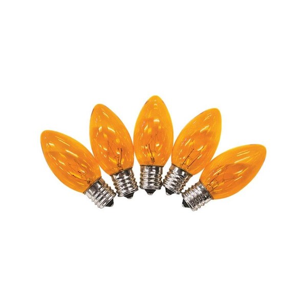 Holiday Bright Lights C9 Christmas Light BulbsOrange1 in. 25 Lights - 9760836