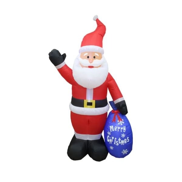 Impact Canopy Christmas Inflatable 7ft Santa with Purple Gift Bag - 513001007