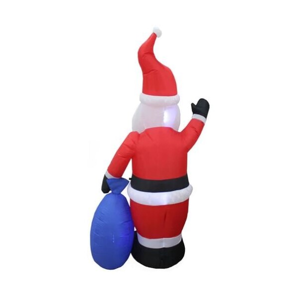 Impact Canopy Christmas Inflatable 7ft Santa with Purple Gift Bag - 513001007