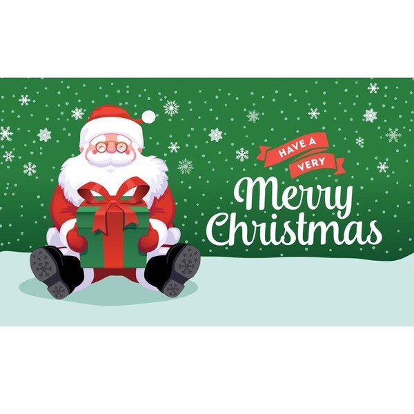 Celebrations Garage Celebrations Have a Very Merry Christmas 7 ft. x 16 ft. Garage Door Cover - RE2-07-16-005