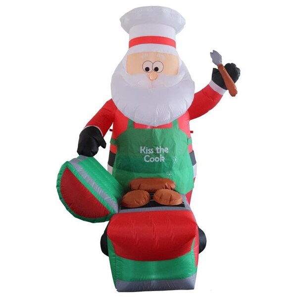 Celebrations Celebrations Santa Barbequing 6 ft. Inflatable - MY-22SB640