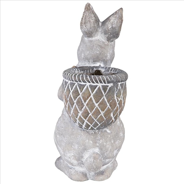 Design Toscano Bunny with Basket Bearing Gifts Easter Rabbit Statue - HT21051041