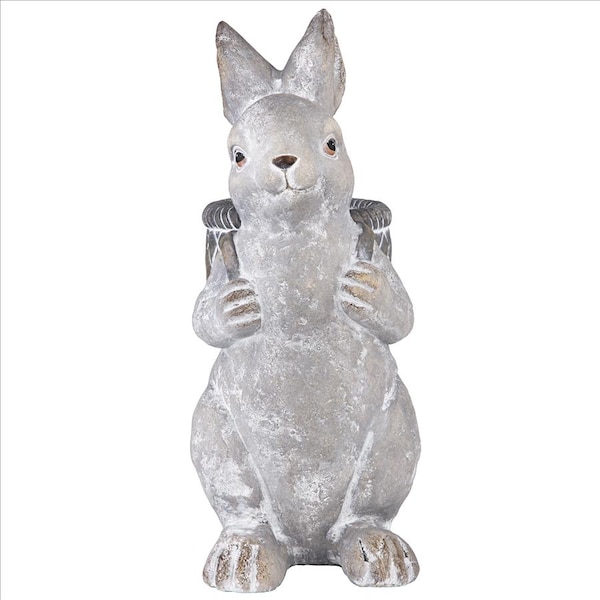 Design Toscano Bunny with Basket Bearing Gifts Easter Rabbit Statue - HT21051041