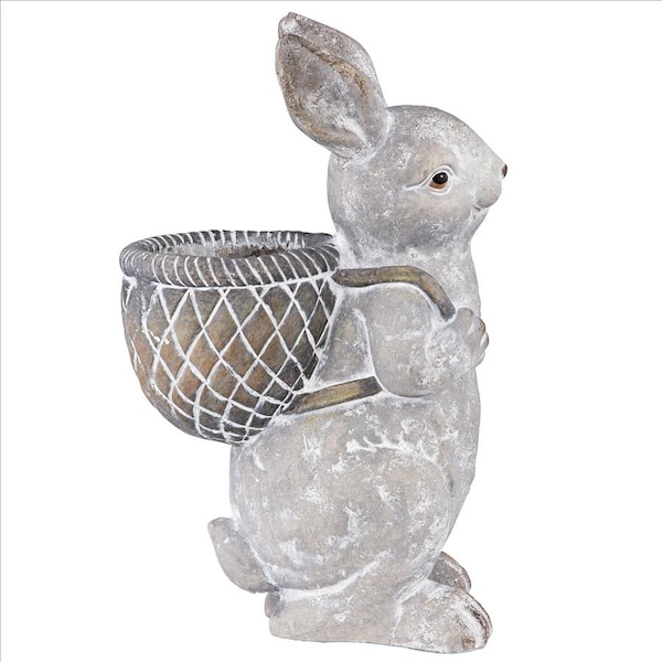 Design Toscano Bunny with Basket Bearing Gifts Easter Rabbit Statue - HT21051041