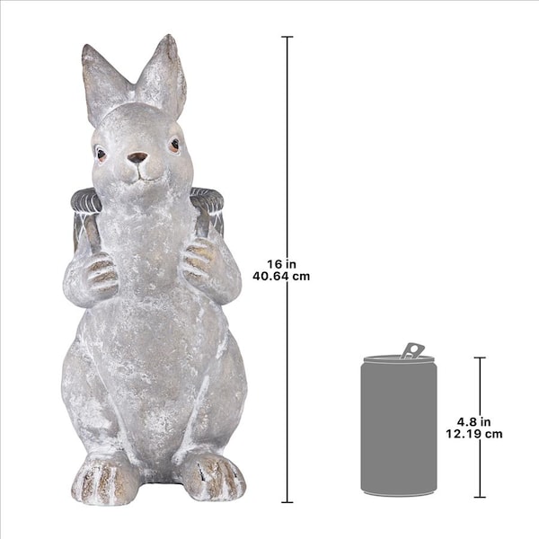 Design Toscano Bunny with Basket Bearing Gifts Easter Rabbit Statue - HT21051041