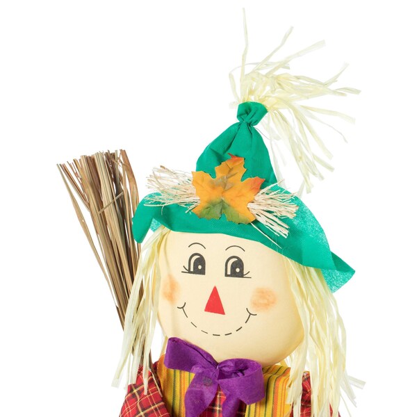Gardenised Garden Scarecrows Sitting on Hay Bale, PK 2 - QI003719