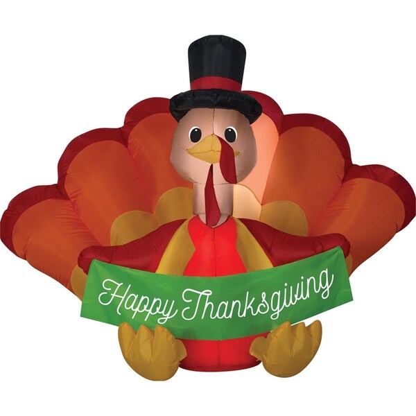 Gemmy Industries Gemmy  Turkey with Banner Airblown, Medium - SS73382G
