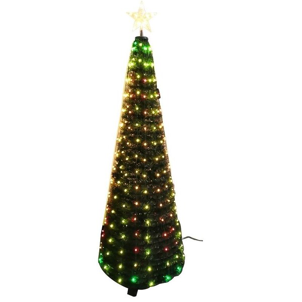 J Hofert Co J Hofert Pull Up Tree, Cone Shape, LED, Warm White, 5 ft H - 5330