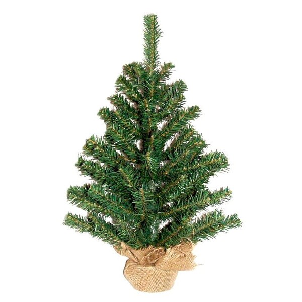 Santas Forest Ball and Burlap Tree, 12 in H, Tree, BurlapPVC, Indoor, Outdoor - 11112
