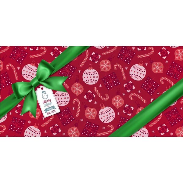 Celebrations Garage Celebrations Merry Christmas and A Happy New Year 7 ft. x 16 ft. Garage Door Cover - RE2-07-16-002