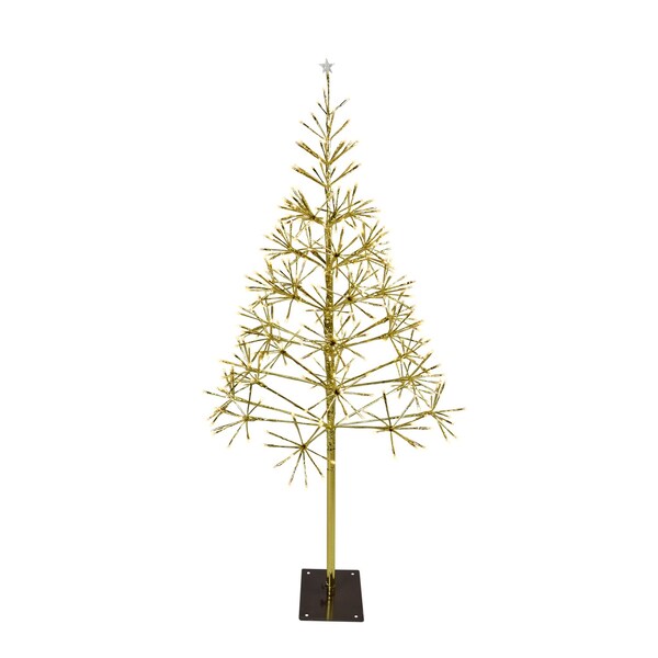 Celebrations Celebrations Platinum LED Warm White Shimmering Tree 4.5 ft. Pathway Decor - LBTR45MGWWTWA