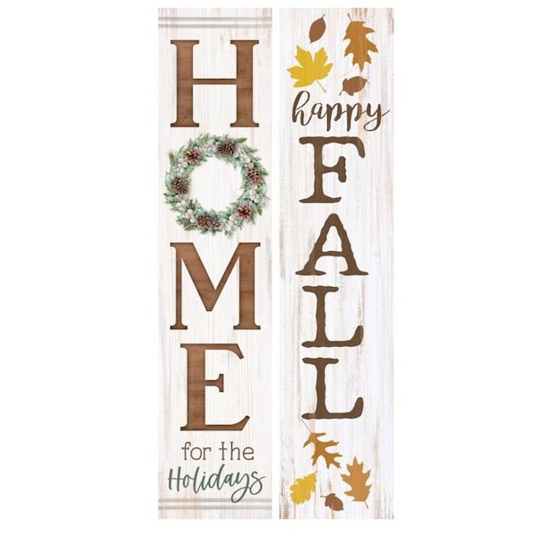 P Graham Dunn P Graham Dunn Assorted Home For The Holliday/Happy Fall Porch Sign 43.75 in. - ACE-Q00030Q4