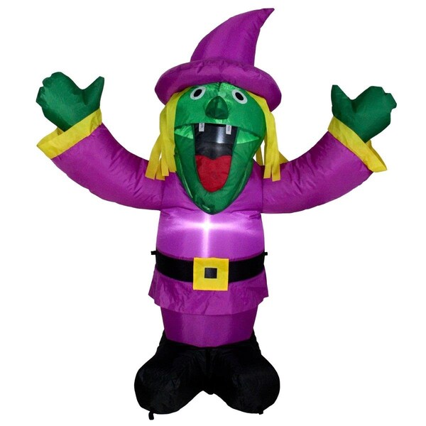 Go-Go 3.5 ft. Inflatable Lighted Witch Halloween Outdoor Decoration - GO1770923