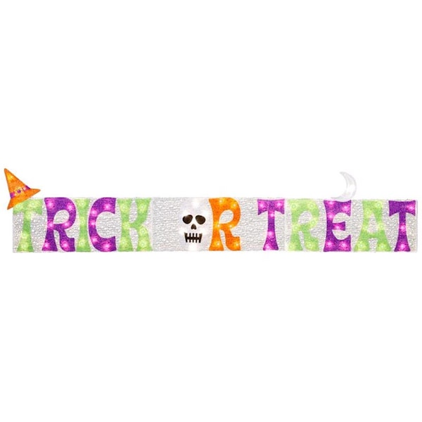 Gemmy Industries Gemmy Flat-tastics LED Prelit Trick-or-Treat Yard Sign Halloween Decor - 9081026