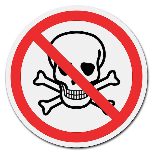 Signmission Corrugated Plastic Sign With Stakes 16in Circular-No Skull - C-16-CIR-WS-NO SKULL