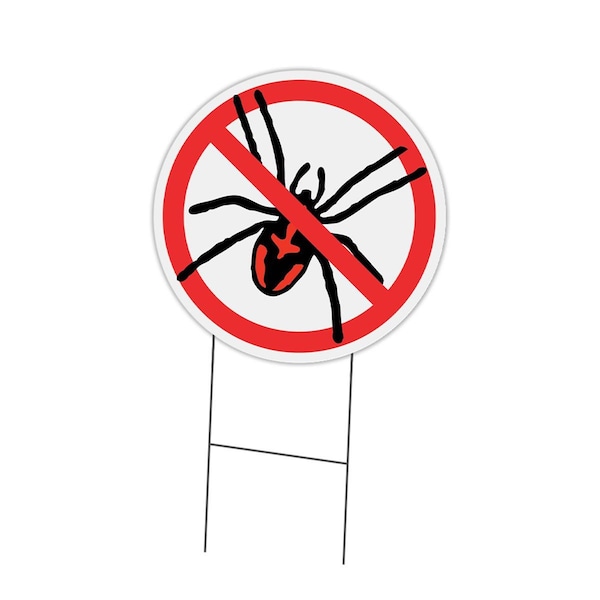 Amistad Corrugated Plastic Sign with Stakes 16 in. Circular - No Spider - AM2016177