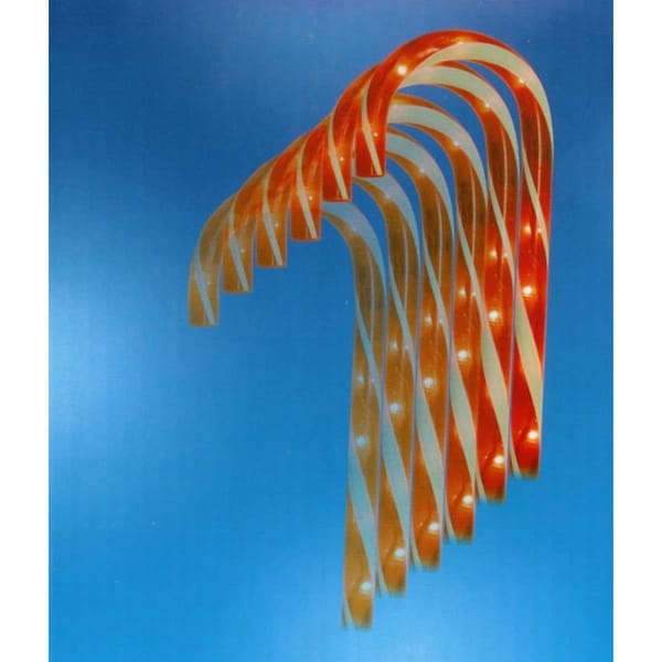 Go-Go Lighted Twinkling Outdoor Candy Cane Christmas Pathway Markers, Set of 6 - GO1775888