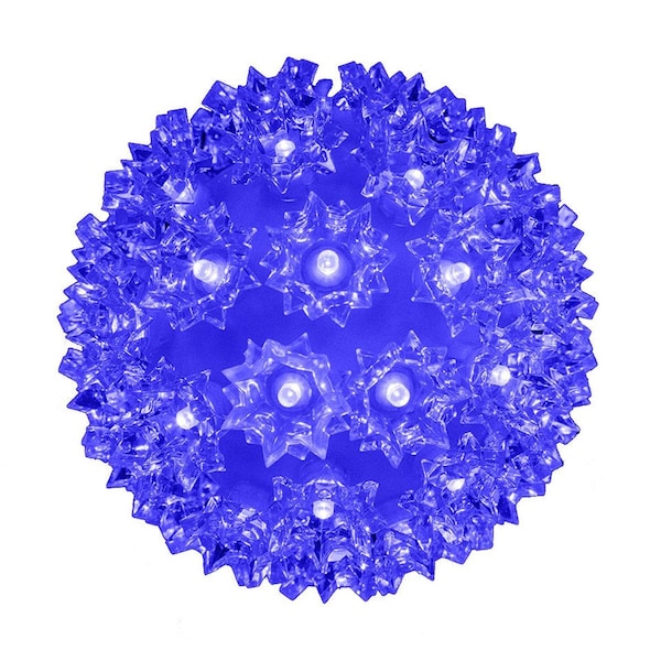 Queens Of Christmas 10 in. Sphere with 150 LED Lights Blue - S-150SPH-BL-10