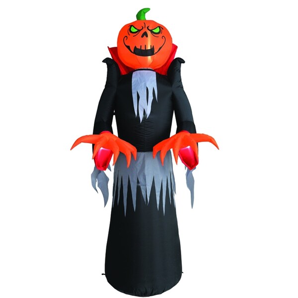 Celebrations Celebrations Four Season 8 ft. LED Prelit Spinning Pumkin Head Inflatable - MY-20P877C