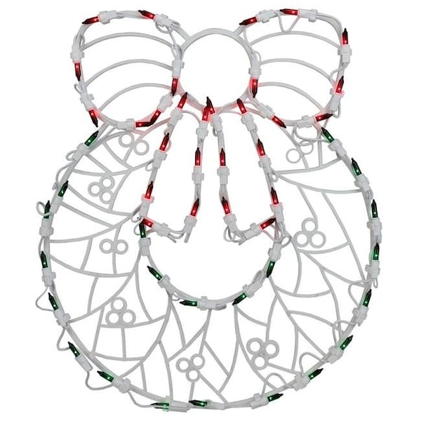 Go-Go 18 in. Lighted Wreath Christmas Window Silhouette Decoration - GO72817