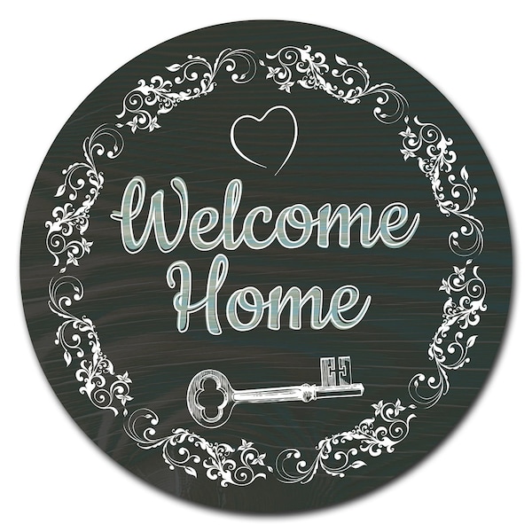 Signmission Corrugated Plastic Sign With Stakes 24in Circular-Welcome Foolish Mortals - C-24-CIR-WS-WELCOME HOME