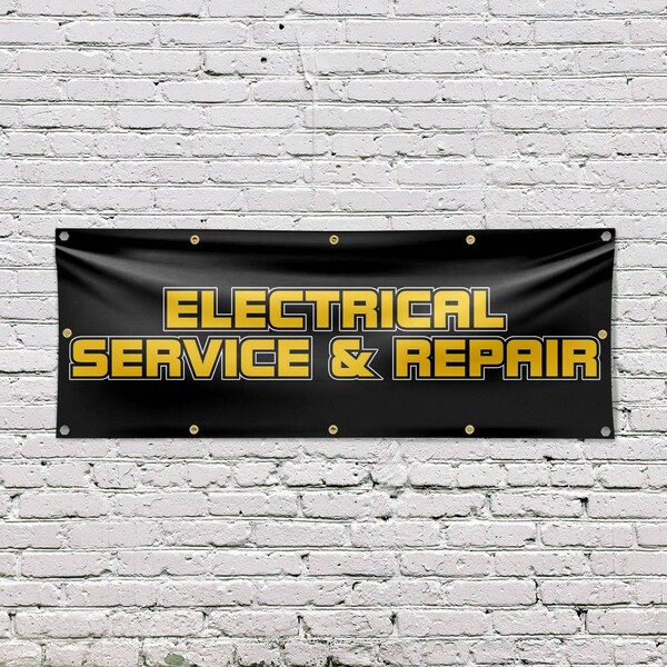 Signmission Electrical Service and Repair, 48 Inch x 120 Inch, Vinyl Banner - B-120-30557
