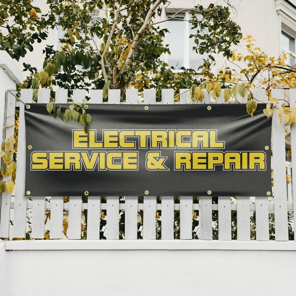Signmission Electrical Service and Repair, 48 Inch x 120 Inch, Vinyl Banner - B-120-30557