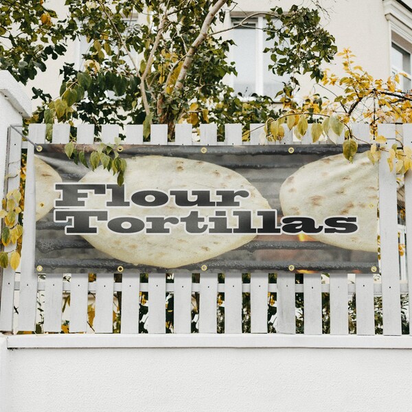 Signmission Flour Tortillas, 48 Inch x 120 Inch, Vinyl Banner - B-120-30639