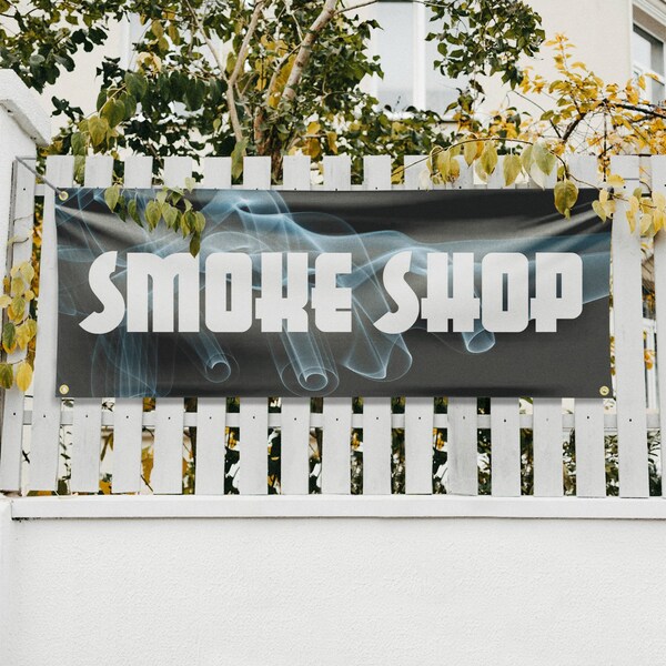 Signmission Smoke Shop, 18 Inch x 48 Inch, Vinyl Banner - B-30856