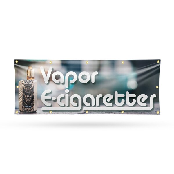 Signmission Vapor E Cigarettes, 48 Inch x 120 Inch, Vinyl Banner - B-120-30909
