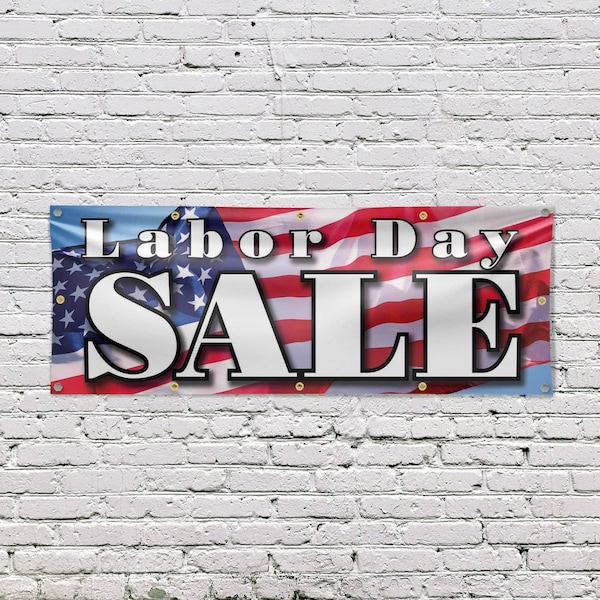 Signmission Labor Day Sale, 48 Inch x 120 Inch, Vinyl Banner - B-120-30722