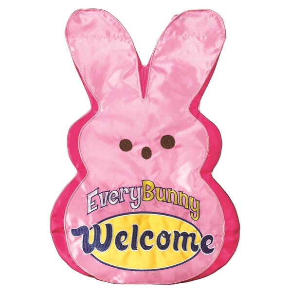 Dicksons 13 x 18 in. Flag Double Applique Every Bunny Welcome Polyester Garden - M011097