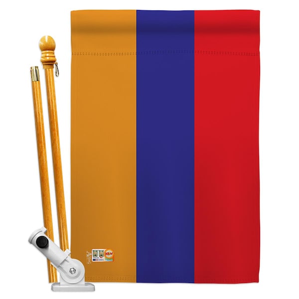 Cosa 28 x 40 in. Armenia Flags of the World Nationality Impressions Decorative Vertical House Flag Set - CO4100035