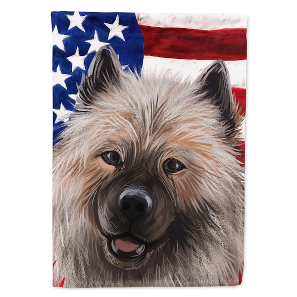 Carolines Treasures Keeshond American Garden Flag - 11 x 0.01 x 15 in. - CK6588GF