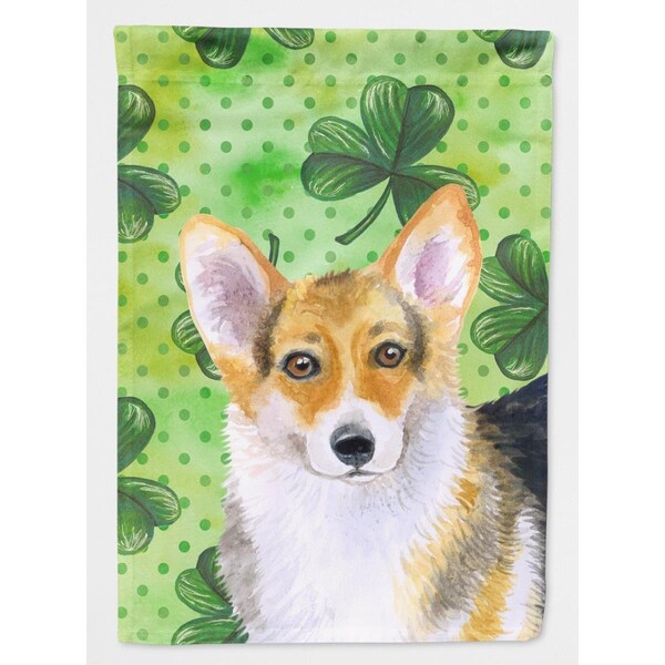 Carolines Treasures Pembroke Corgi Saint Patricks Flag Canvas - House Size - BB9816CHF