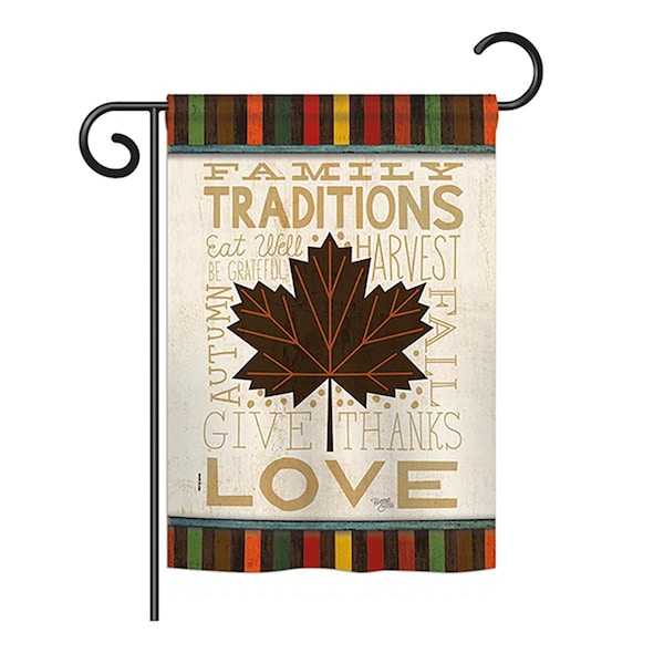 Gardencontrol 13 x 18.5 in. Seasonal Harvest & Autumn Impressions  Vertical Garden Flag - Family Traditions Fall - GA3467204