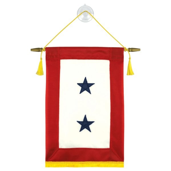 Global Flags Unlimited Blue Star Indoor Service Banner 12"x18" 2-Stars - 203913