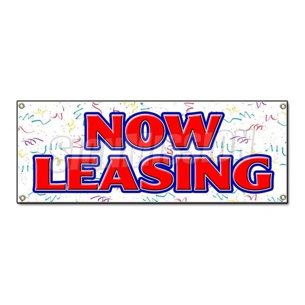 Signmission NOW LEASING BANNER SIGN for lease rent office retail space apartment apt - B-NOW LEASING