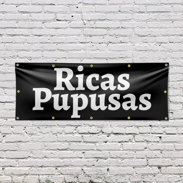 Signmission Ricas Pupusas, 48 Inch x 120 Inch, Vinyl Banner - B-120-30835