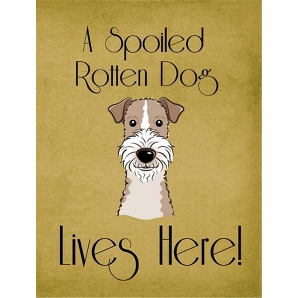Patioplus Wire Haired Fox Terrier Spoiled Dog Lives Here Flag Garden Size - PA55631